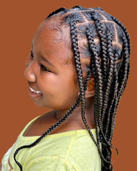 10 Cute Box Braids For Kids Hairstyles That Will Make Every Day。